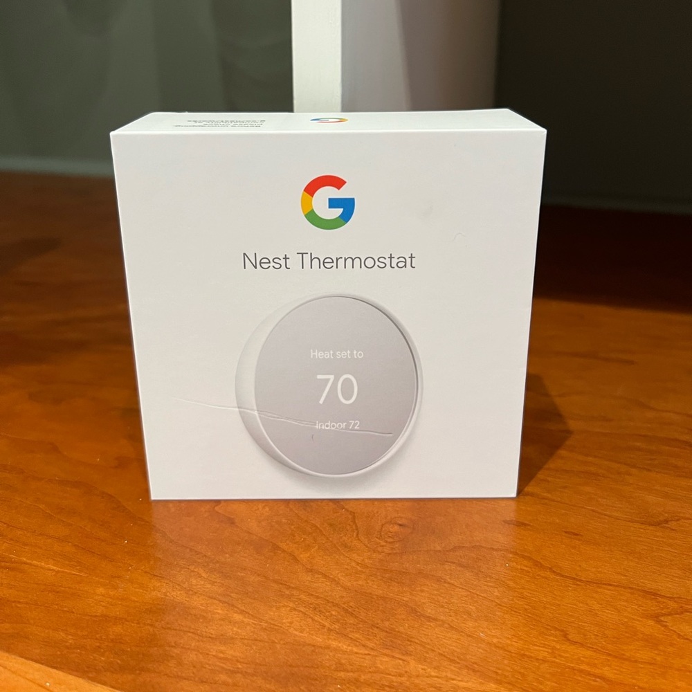 Google Nest Smart WiFi Thermostat - Cotton Snow White, NEW with Box